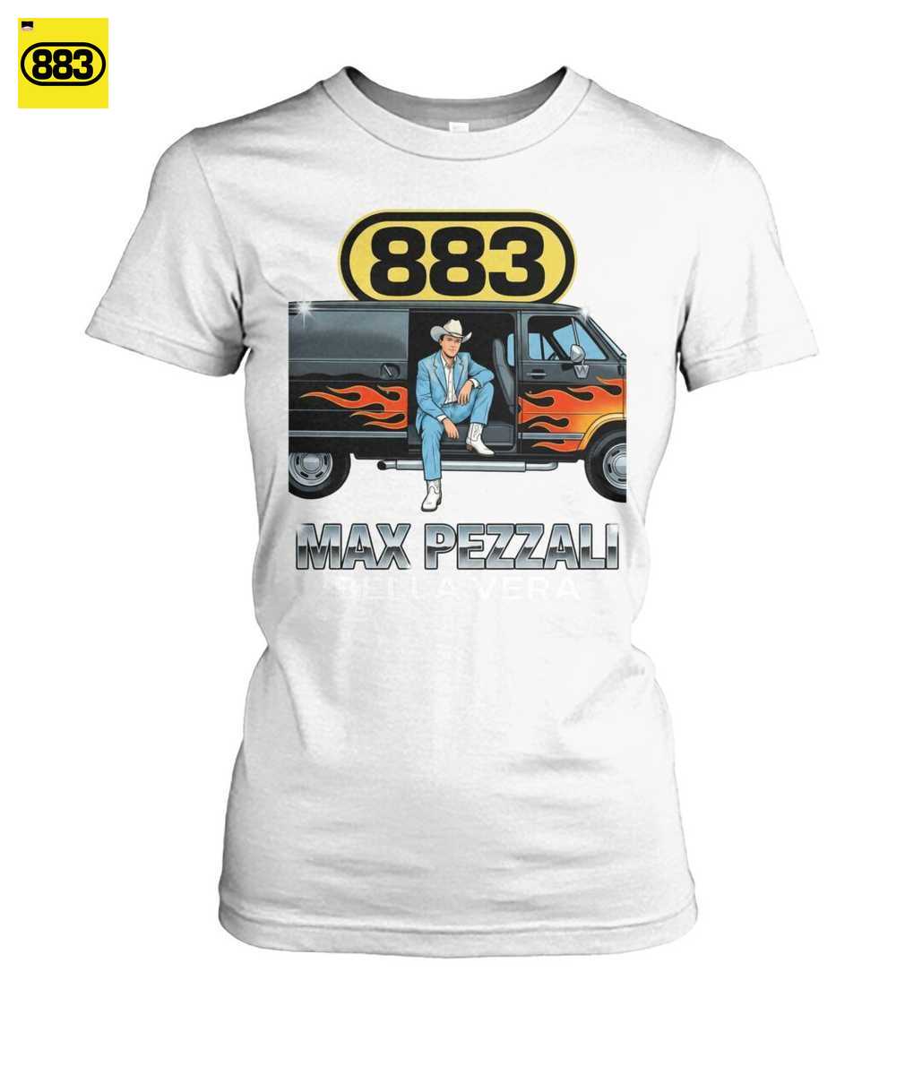 Max Pezzali 883 Merch: Bella Vera Maglietta Fan Art - T-shirt Stile Anni '90 - Image 3