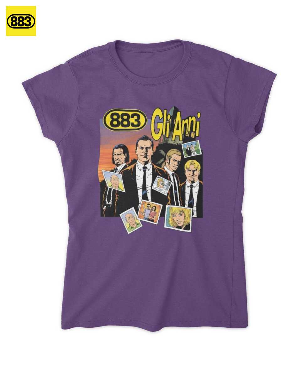 883 Merch: Gli Anni fumetto pop art T-shirt unisex anni 90 | Icona Italiana - immagine 4