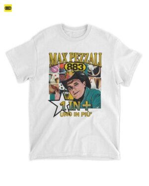 T-Shirt Unisex Max Pezzali & 883 Collage Uno In Più Vintage