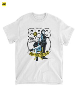 Maglietta 883 Max & Mauro Hanno Ucciso l'Uomo Ragno - Merch Vintage