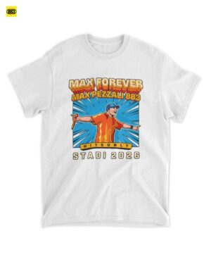 T-Shirt Max Pezzali 883 Max Forever Stadi 2026 Unisex in Puro Cotone