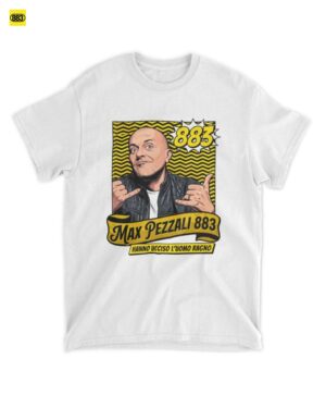 T-Shirt Unisex 883 & Max Pezzali Stile Pop Art - Hanno Ucciso L'Uomo Ragno