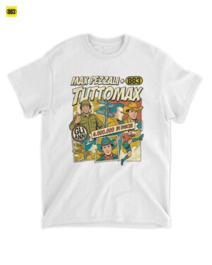 T-Shirt Unisex 883 & Max Pezzali TuttoMax Vintage Fumetto